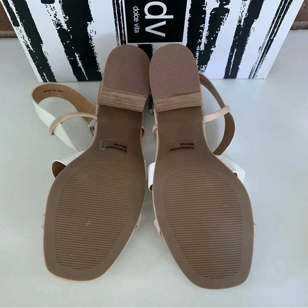 DV By Dolce Vita Womens Kelso Synthetic Strappy block Heel sandals US 8.5 M - Picture 6 of 10